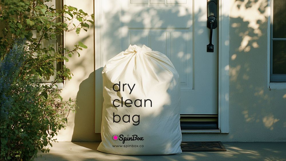 SpinBox dry cleaning bag ready for pickup